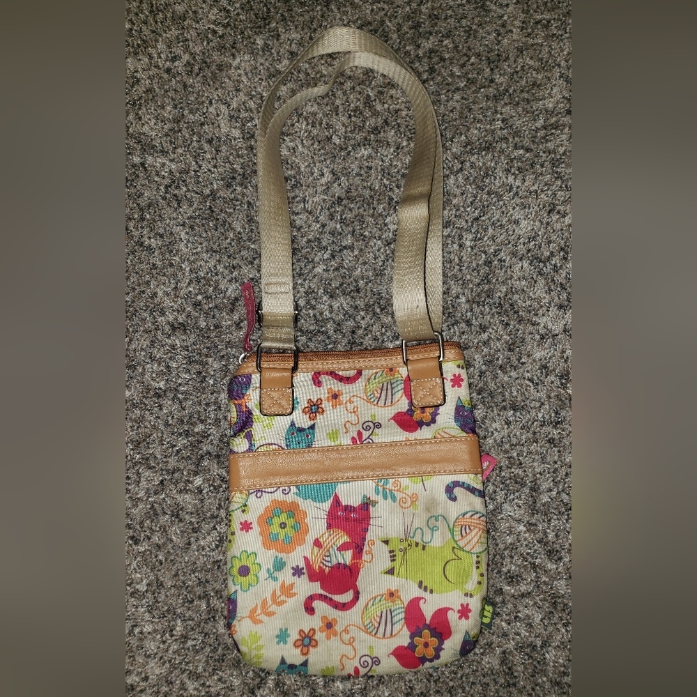 Lily Bloom Playful Cat Pattern Crossbody Bag - image 4